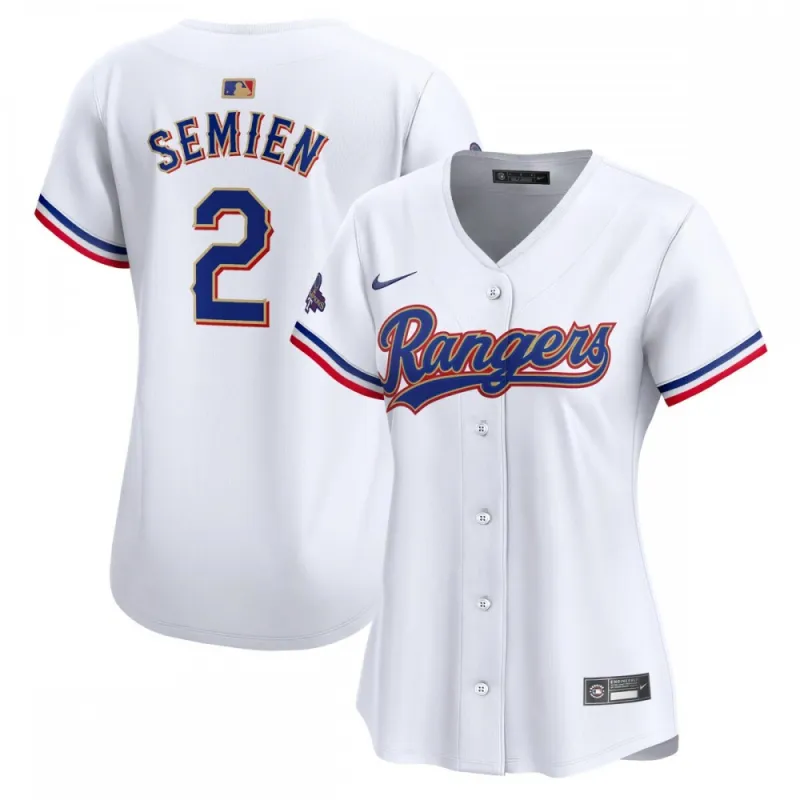 Marcus Semien Texas Rangers Nike Women's 2024 Gold Collection Limited Player Jersey - White