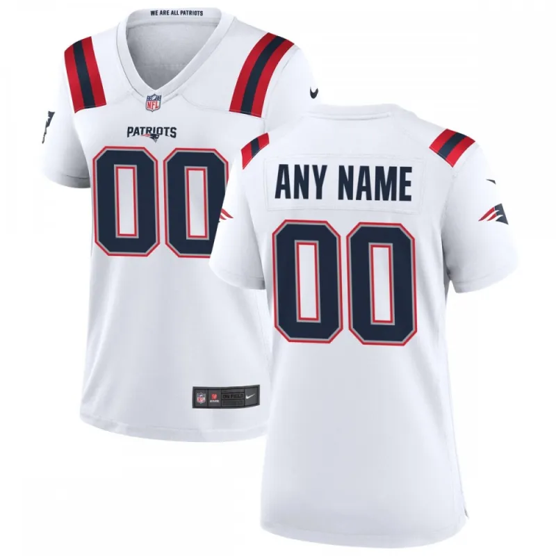 Maglia da gioco personalizzata Nike New England Patriots donna - Bianco