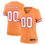 Maillot rétro personnalisé Nike pour femme des Buccaneers de Tampa Bay – Orange
