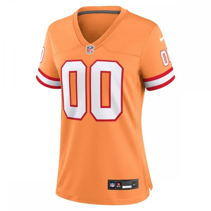 Maillot rétro personnalisé Nike pour femme des Buccaneers de Tampa Bay – Orange