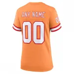 Maillot rétro personnalisé Nike pour femme des Buccaneers de Tampa Bay – Orange
