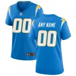 Camisa de jogo personalizada Nike para mulher dos Los Angeles Chargers - Azul claro Camisa de jogo personalizada Nike para mulher dos Los Angeles Chargers – Azul claro