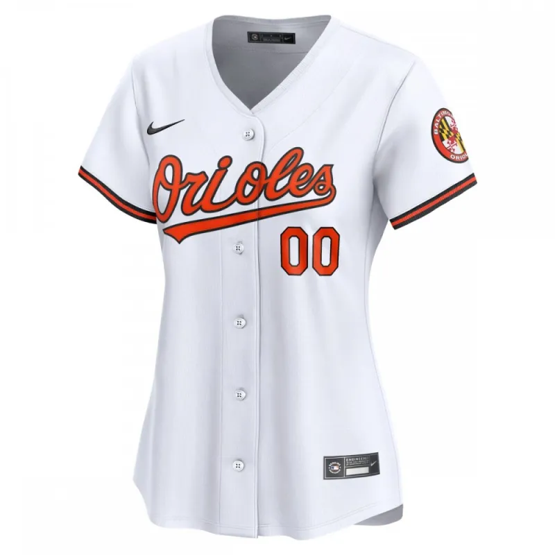Baltimore Orioles Nike Women’s Home Limited Custom Jersey – White