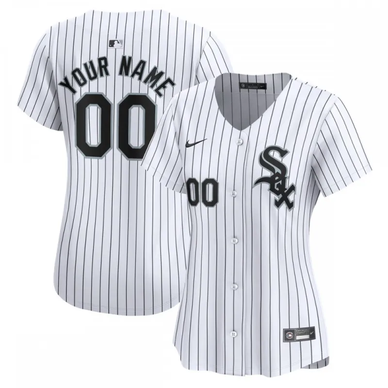 Camisa feminina personalizada Chicago White Sox Nike Edição Limitada para jogos em casa – Branca