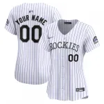 Colorado Rockies Nike Women's Home Limited Custom Jersey - White Colorado Rockies Nike Women’s Home Limited Custom Jersey – White