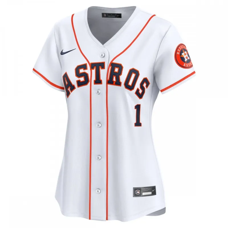 Jersey Nike #1 Mom Home Limited de los Houston Astros para mujer - Blanco