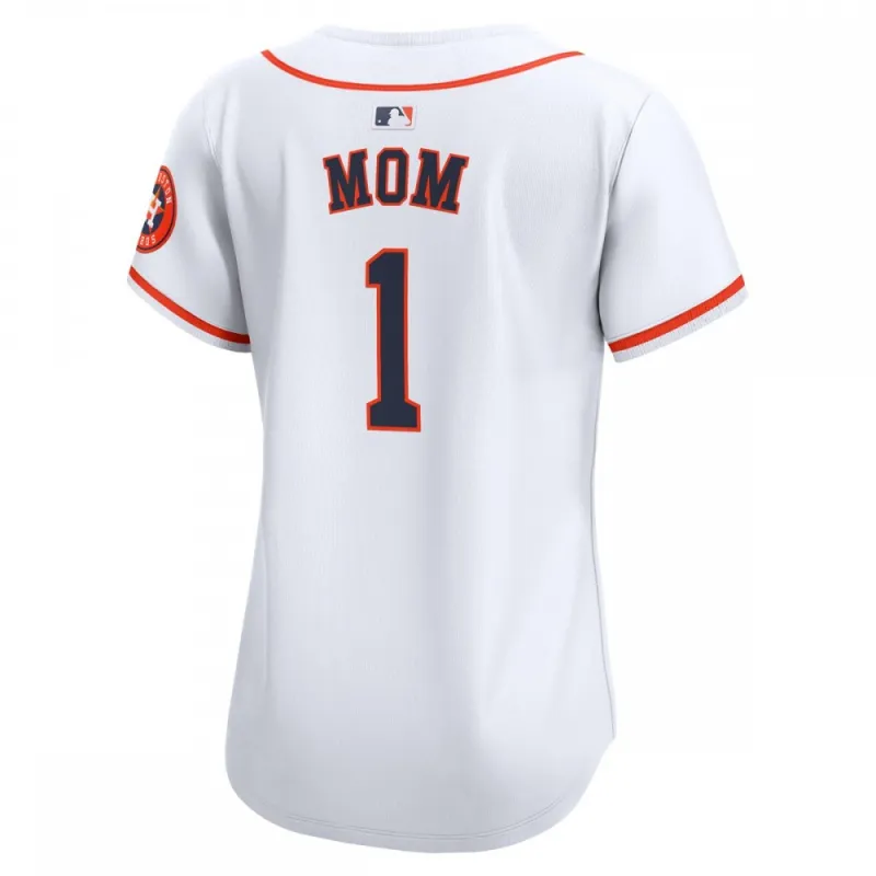 Jersey Nike #1 Mom Home Limited de los Houston Astros para mujer - Blanco