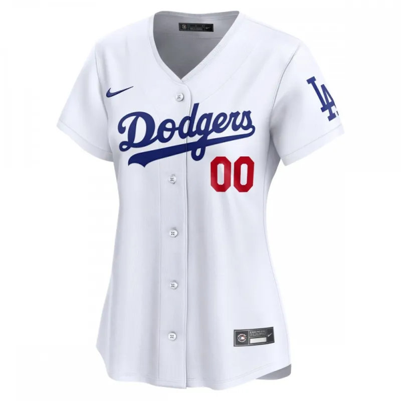 Los Angeles Dodgers Nike Women's Home Limited Custom Jersey - Wit