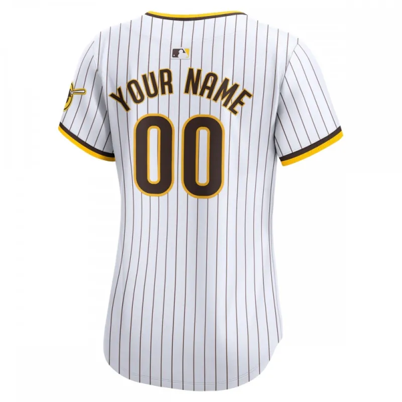San Diego Padres Nike Women’s Home Limited Custom Jersey – White