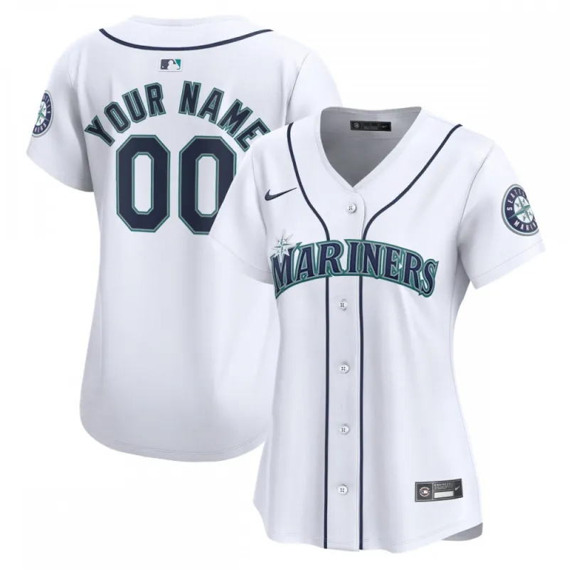 Maglia personalizzata limitata Home dei Seattle Mariners Nike Donna - Bianco.