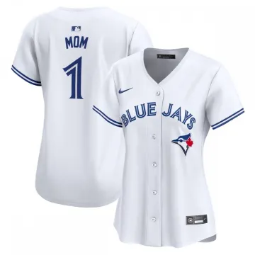 Maglia da casa in edizione limitata Toronto Blue Jays Nike da donna, modello #1 Mom - Bianca