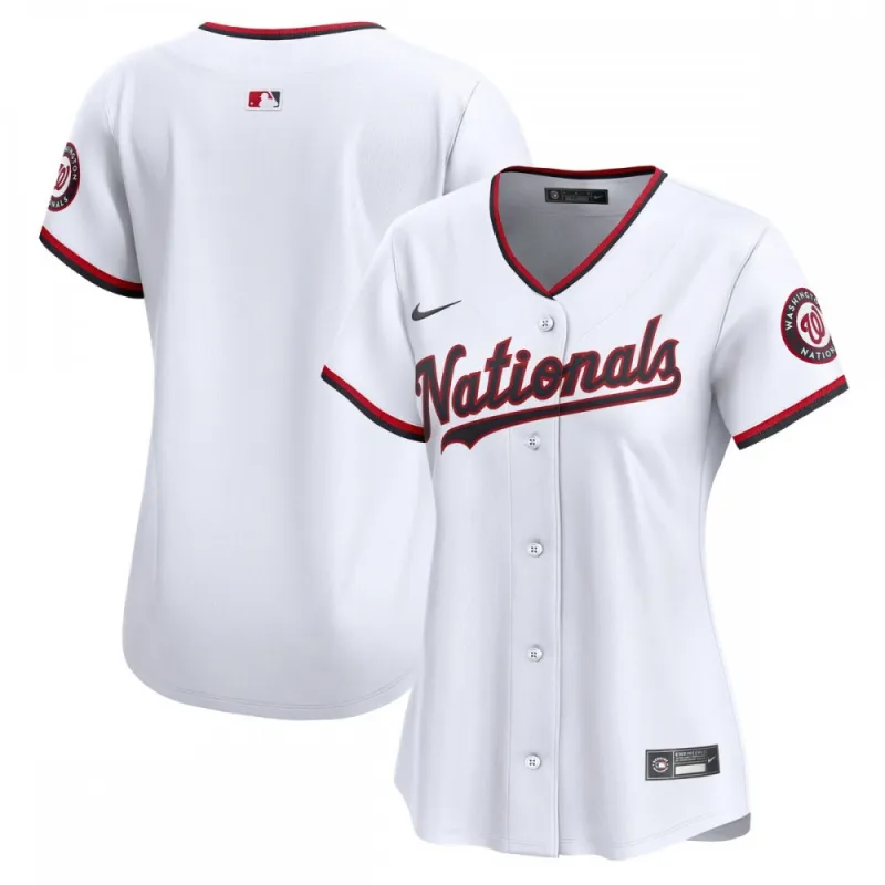 Chaleco Nike de los Washington Nationals para mujer - Blanco