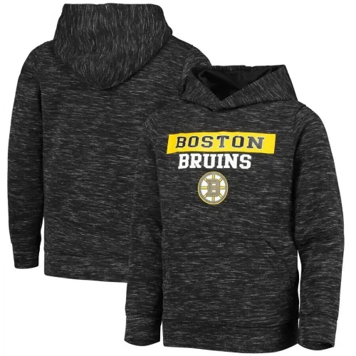 MEN Black Boston Bruins Logo Scuba Pullover Hoodie