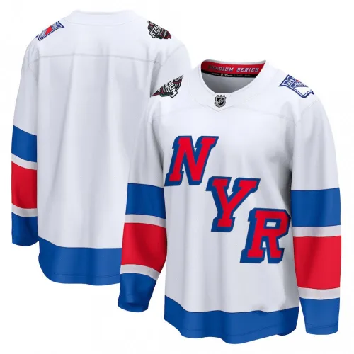 Men's New York Rangers White 2024 NHL Stadium Series Breakaway Premium Jersey