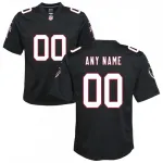 Camisola de jogo personalizada de jovens dos Atlanta Falcons Nike Throwback - Preto