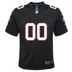 Camisola de jogo personalizada de jovens dos Atlanta Falcons Nike Throwback - Preto