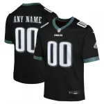 Maglia da gioco personalizzata alternativa per ragazzi dei Philadelphia Eagles, marca Nike - Nera Maglia da gioco personalizzata alternativa per ragazzi dei Philadelphia Eagles, prodotta da Nike – Nera