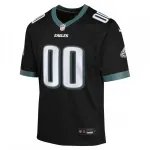 Maglia da gioco personalizzata alternativa per ragazzi dei Philadelphia Eagles, prodotta da Nike – Nera