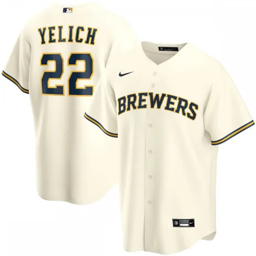 Christian Yelich Milwaukee Brewers Nike Youth Alternate Replica Player Jersey - Crema