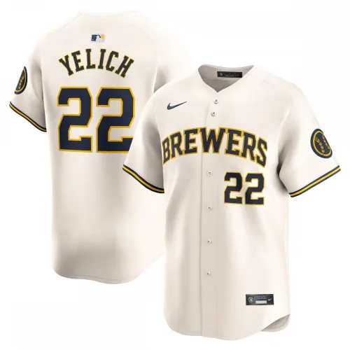 Christian Yelich Milwaukee Brewers Nike Youth Limited Player Jersey - Crème