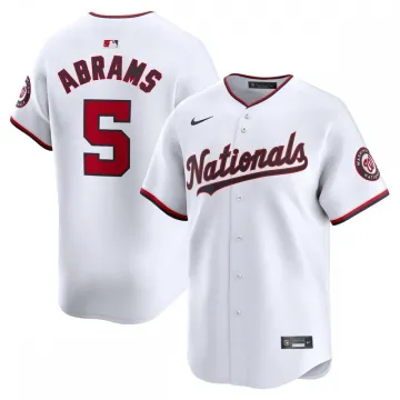 Maglia da gioco Nike per ragazzi dei Washington Nationals di CJ Abrams - Edizione limitata - Bianca