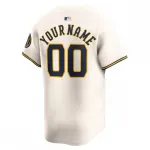 Milwaukee Brewers Nike Youth Home Limited Custom Jersey – Cream