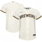 Milwaukee Brewers Nike Jeugd Replica Team Jersey - Crème Milwaukee Brewers Nike Youth Replica Team Jersey - Cream