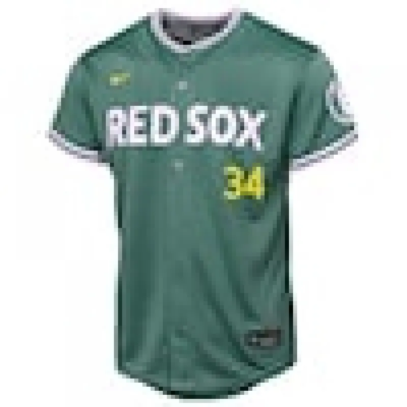 Maglia da giocatore ritirato David Ortiz dei Boston Red Sox, collezione Nike Youth 2025 City Connect Limited - Verde