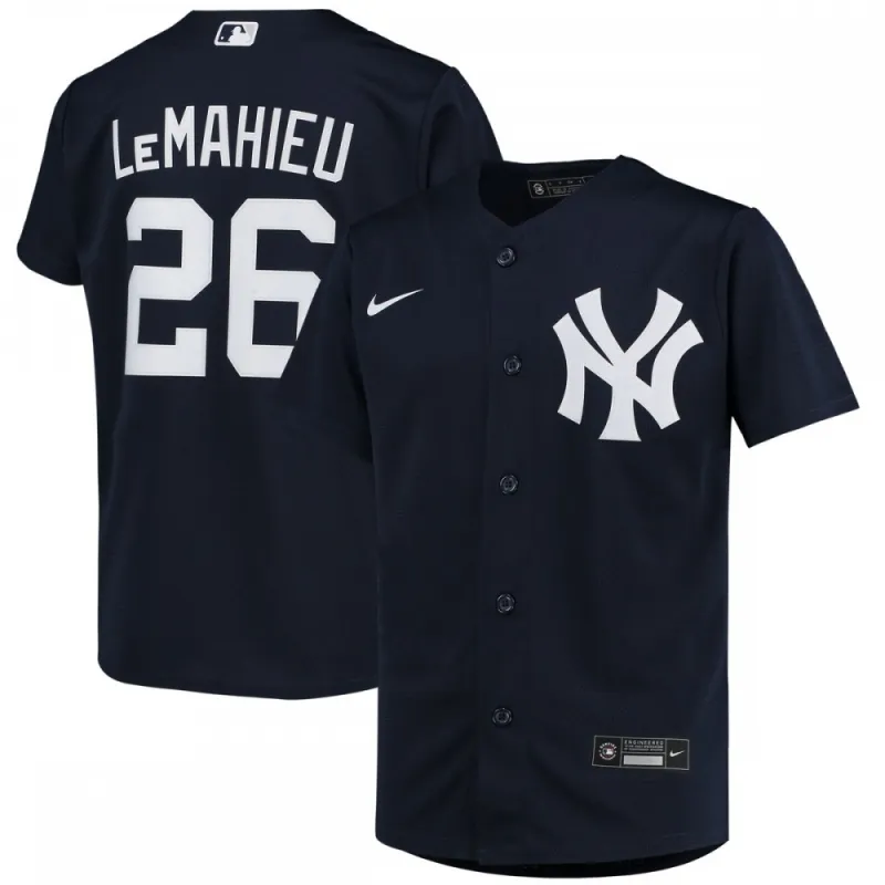 DJ LeMahieu New York Yankees Nike Youth Alternate Replica Player Jersey – Navy