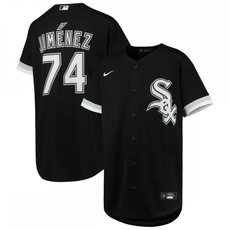 Camisola de réplica alternativa para jovens da Nike do Eloy Jimenez dos Chicago White Sox – Preta