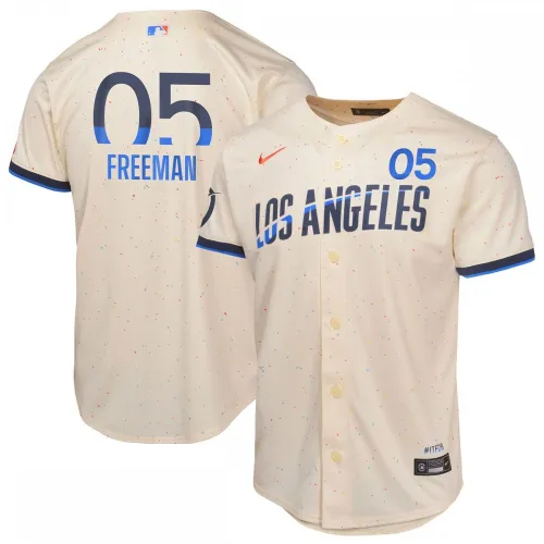 Freddie Freeman Los Angeles Dodgers Camiseta Nike Youth 2024 City Connect Limited Player - Crema