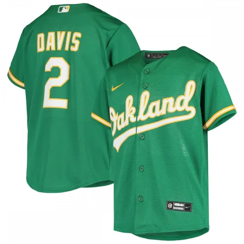 Camisola Nike de réplica alternativa para jovens do Oakland Athletics, de Khris Davis - Verde