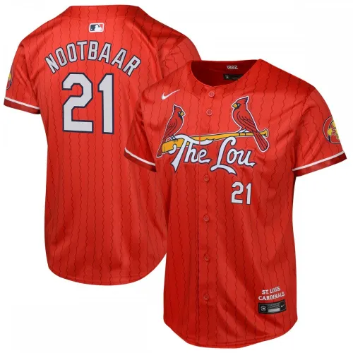 Lars Nootbaar St. Louis Cardinals Camiseta Nike Youth 2024 City Connect Limited Player - Roja
