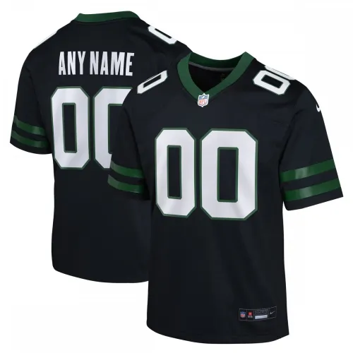 New York Jets Nike Maglia da gioco alternativa personalizzata - Nero Legacy