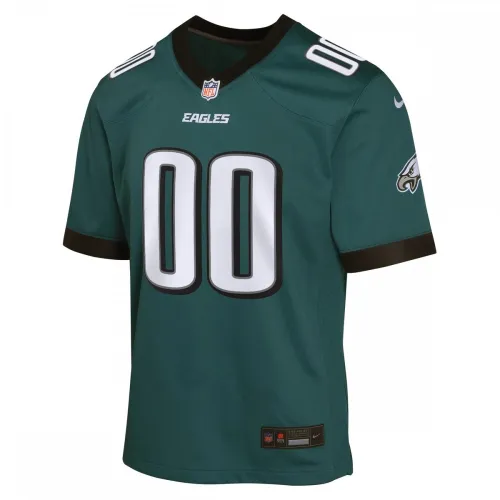 Maillot de match personnalisé Nike pour enfant des Philadelphia Eagles – Vert nuit