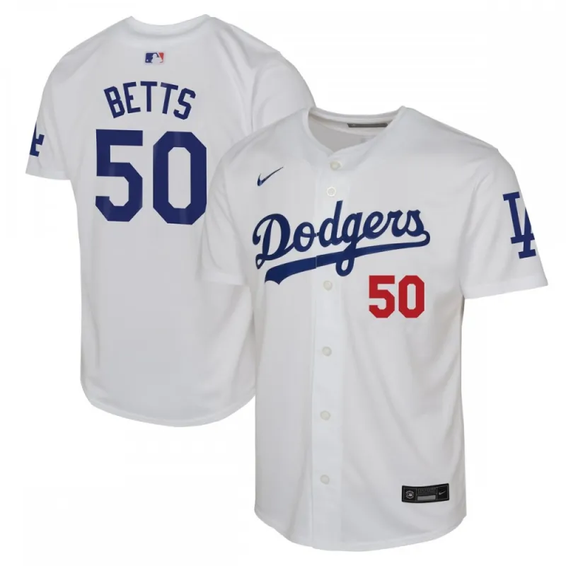 Mookie Betts Los Angeles Dodgers Nike Youth Home Limited Player Jersey – White