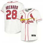 Louis Cardinals Nike Youth Alternate Replica Player Jersey - Creme Camisola de réplica alternativa Nike para jovens do St. Louis Cardinals, de Nolan Arenado – Creme