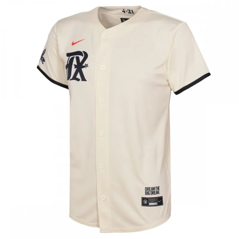 Nolan Ryan Texas Rangers Nike Youth 2023 City Connect Fan edition Player Jersey – Cream