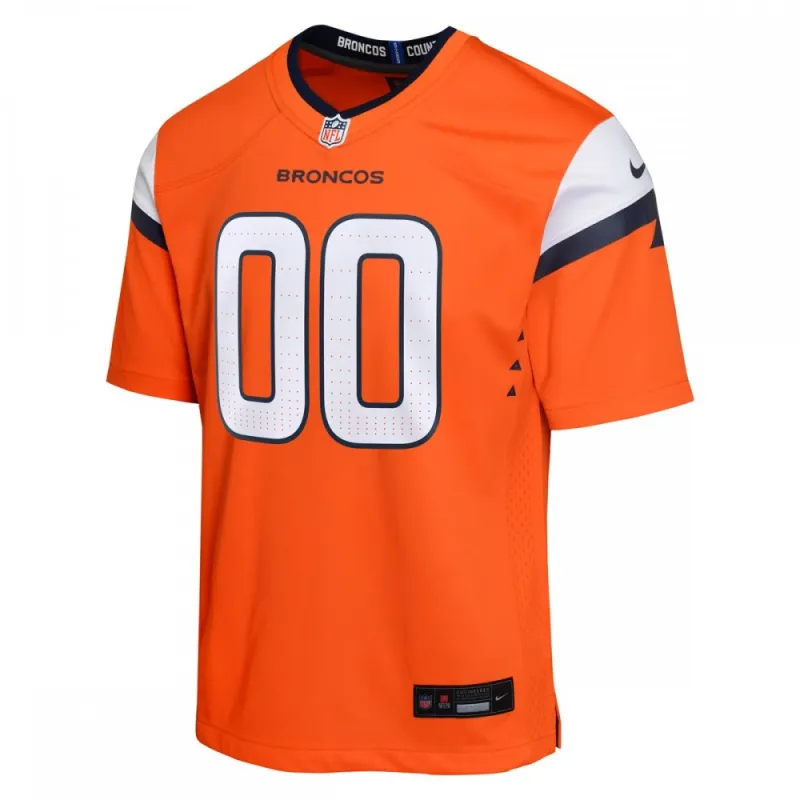 Camisola de jogo personalizada para jovens dos Denver Broncos Nike - Laranja
