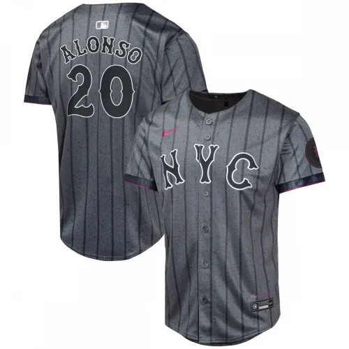 Pete Alonso New York Mets Nike Youth 2024 City Connect Limited Player Jersey - Grafite