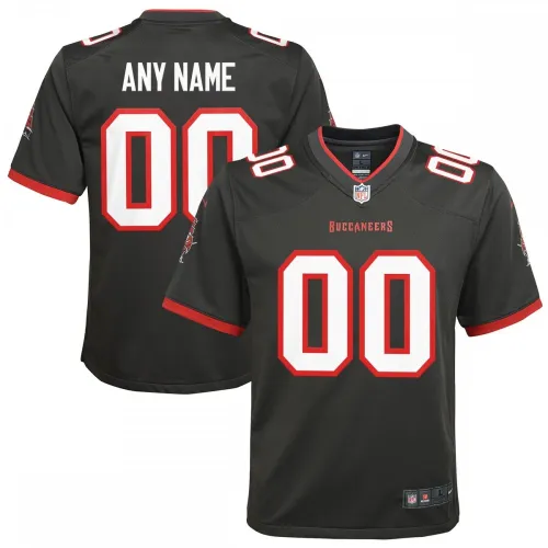 Tampa Bay Buccaneers Nike jeugd-wedstrijdshirt in alternatieve uitvoering, op maat gemaakt – Pewter