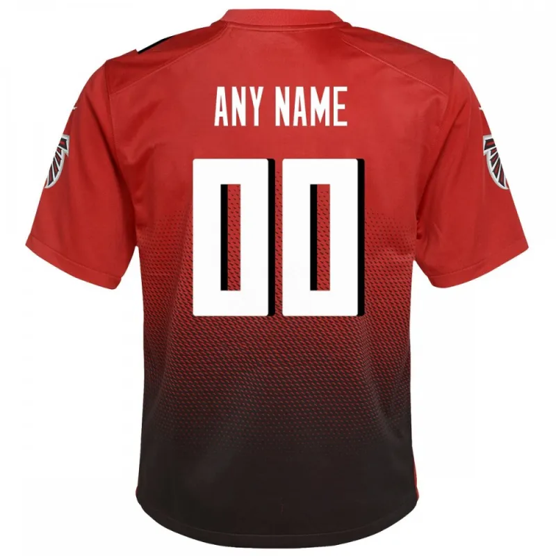 Camisola de jogo personalizada alternativa para jovens dos Atlanta Falcons Nike - Vermelho