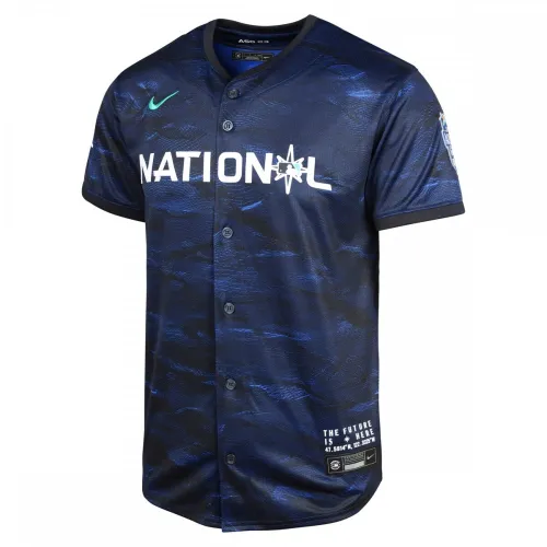 Maillot Nike pour jeunes « National League » en édition limitée du Match des étoiles de la MLB 2023 – Bleu roi