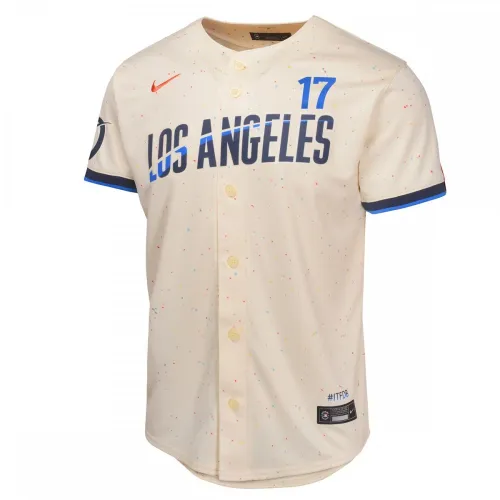 Maglia da giocatore Nike City Connect Limited 2024 per ragazzi di Shohei Ohtani dei Los Angeles Dodgers – Colore crema