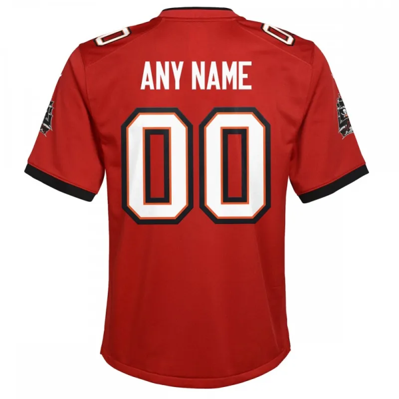 Camisola de jogo personalizada para jovens da Nike Tampa Bay Buccaneers - Vermelho