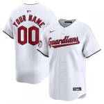 Camiseta Nike Youth Home Limited Custom de los Cleveland Guardians - Blanca Cleveland Guardians Nike Youth Home Limited Custom Jersey - White