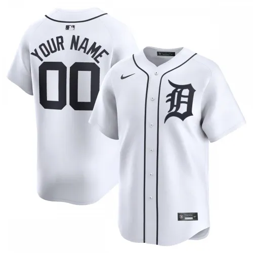 Camisa personalizada Nike para jovens do Detroit Tigers - Branca