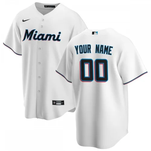 Miami Marlins Nike Jeugd Thuisshirt Replica Custom - Wit