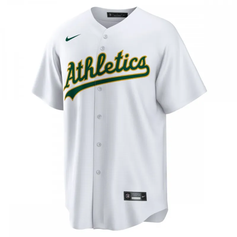 Oakland Athletics Nike Youth Home Blank Replica Jersey – White