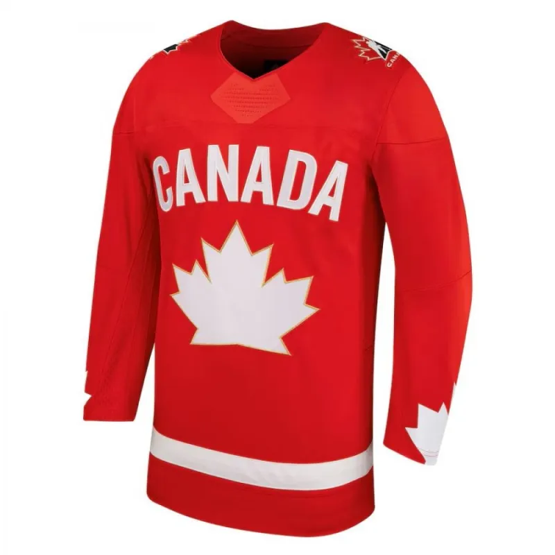 Camisola de réplica vermelha em branco do Hockey Canadá